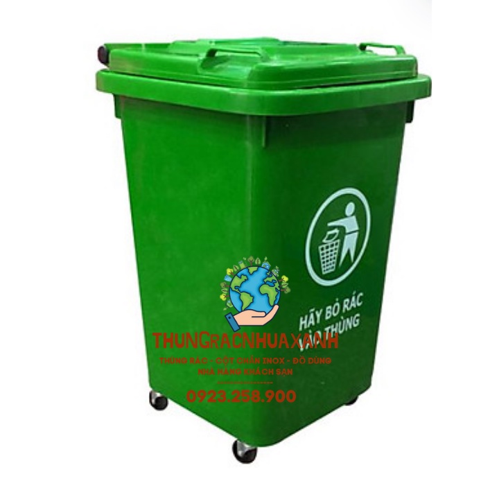 *** GIÁ SỐC *** Thùng rác nhựa 60L có bánh xe