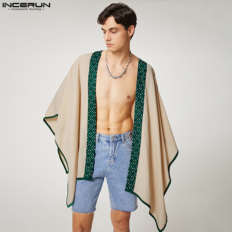 Áo khoác cardigan INCERUN tay cánh dơi thời trang cổ điển cho nam