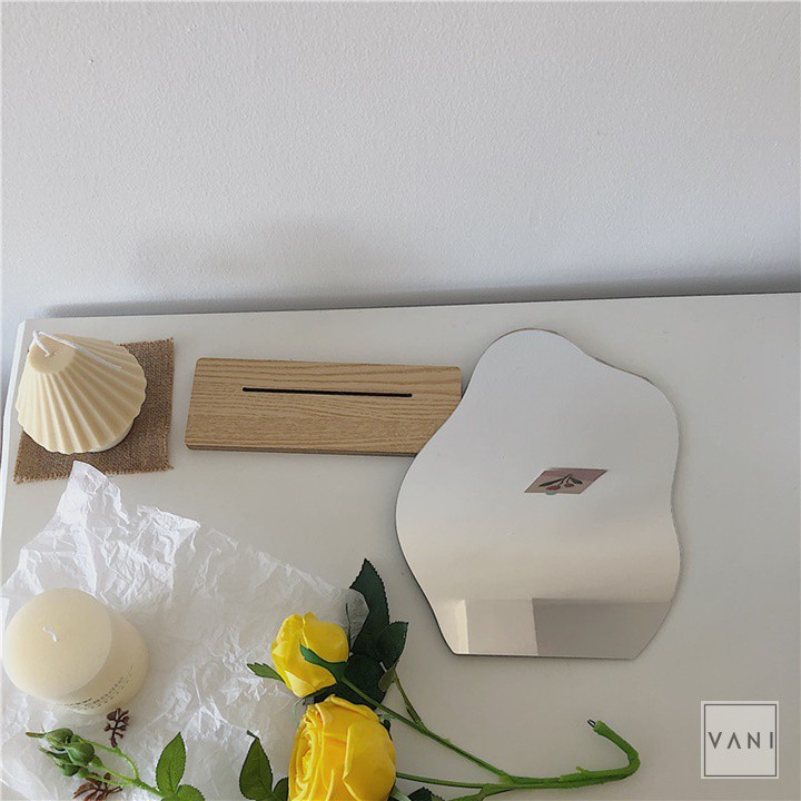 Gương Đế Gỗ Hình Trừu Tượng Decor Phòng Ngủ, Nhà Cửa - Vani Store