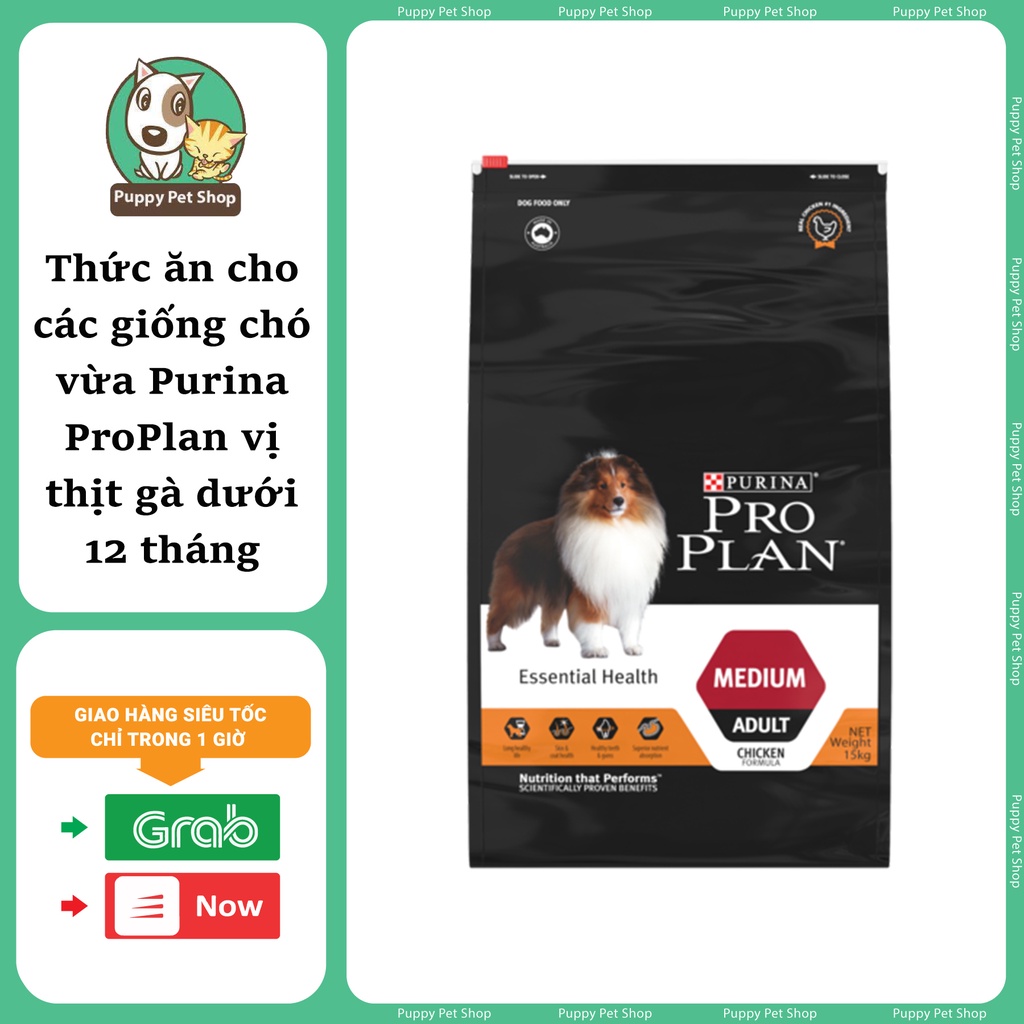 HẠT CAO CẤP PURINA PRO PLAN  dành cho các giống chó vừa trưởng thành- Nhập khẩu ÚC- bao 2,5kg