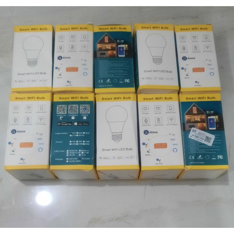 Bóng đèn thông minh Wifi Tuya 15W,12W,10W,9W điều khiển qua điện thoại, Google Home&amp;  Alexa