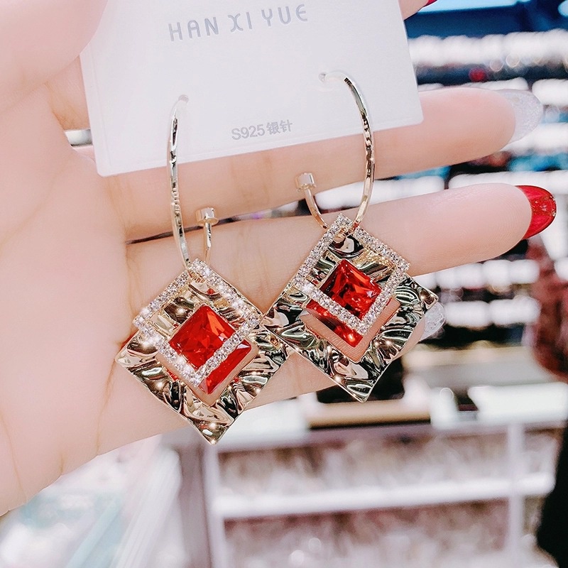 Hoa tai bông tai Hàn Quốc E1111 ánh kim S925 thời trang nhiều mẫu