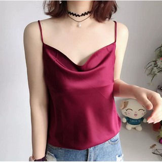Áo 2 dây cổ đổ lụa loại 1