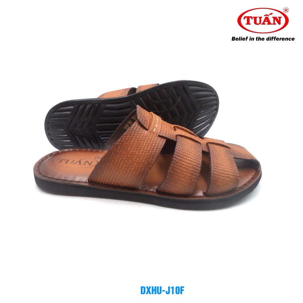 Dép da nam quai rọ thương hiệu Tuấn DXHU-10F