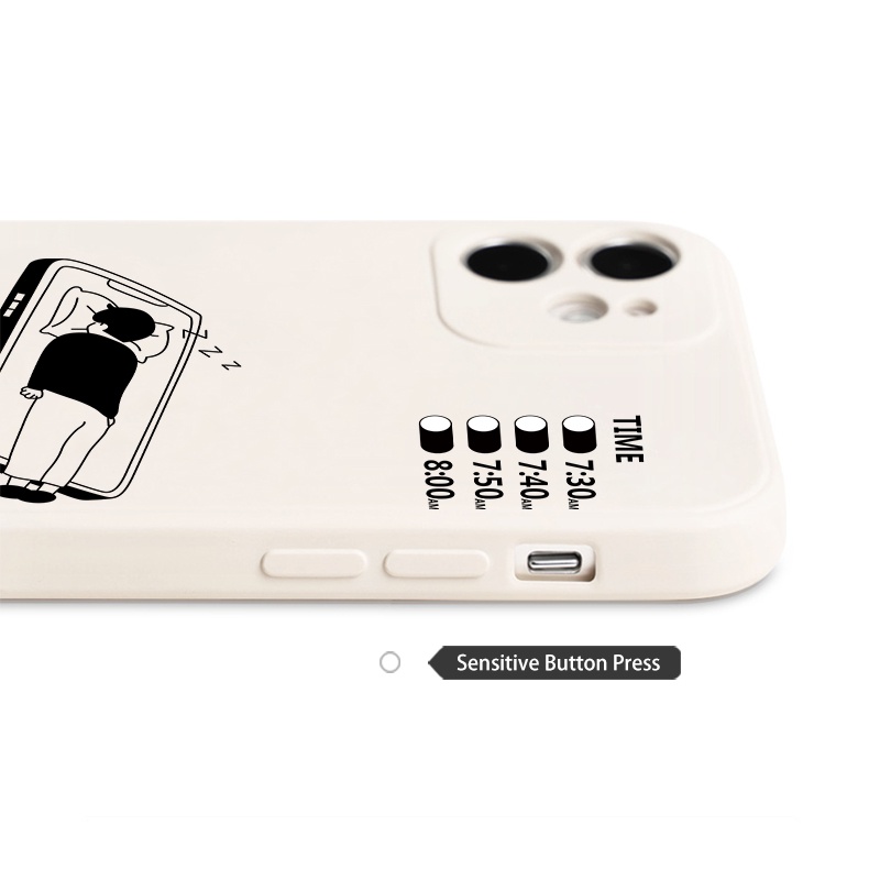 Ốp Điện Thoại Silicon Dẻo Viền Thẳng Họa Tiết Độc Đáo Cho iphone 15 pro 13 mini 12 14 pro max xr x 11 pro xs max 7 8 plus se2