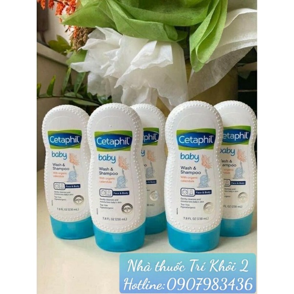 Sữa tắm gội 2 trong 1 Cetaphil Baby Gentle Wash & Shampoo 230 ml