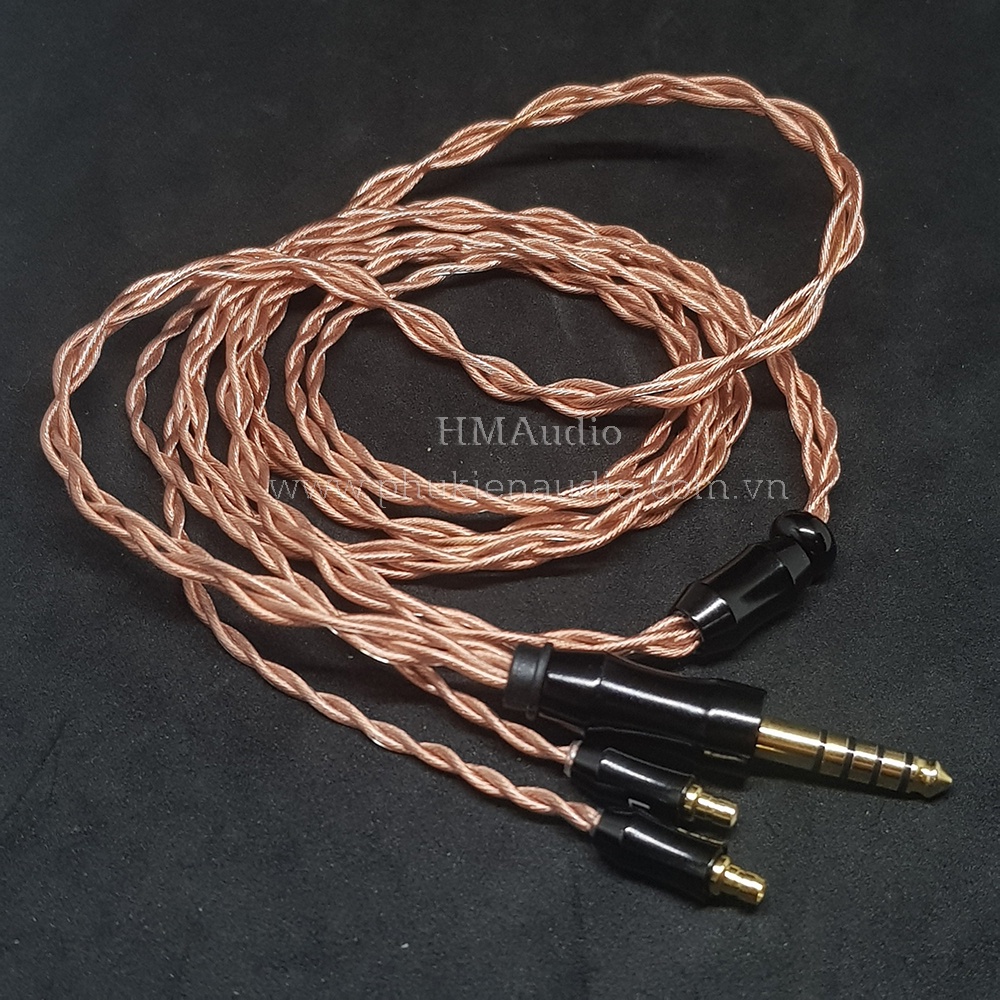 Dây tai nghe đồng OFC 1.2mm tết 4 - Sennheiser IE100/ IE400/ IE500 Pro
