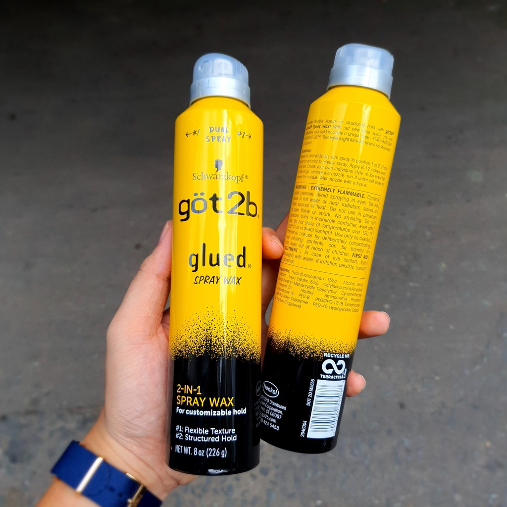 Xịt tạo kiểu tóc Got2B Glued 2in1 Spray Wax ( Hàng Mỹ )