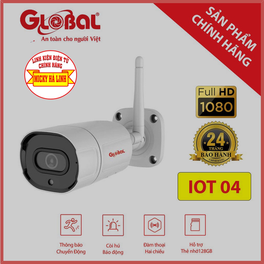 CAMERA IP WIFI 2.0 MEGAPIXEL GLOBAL IOT04 CHÍNH HÃNG - SỬ DỤNG NGOÀI TRỜI