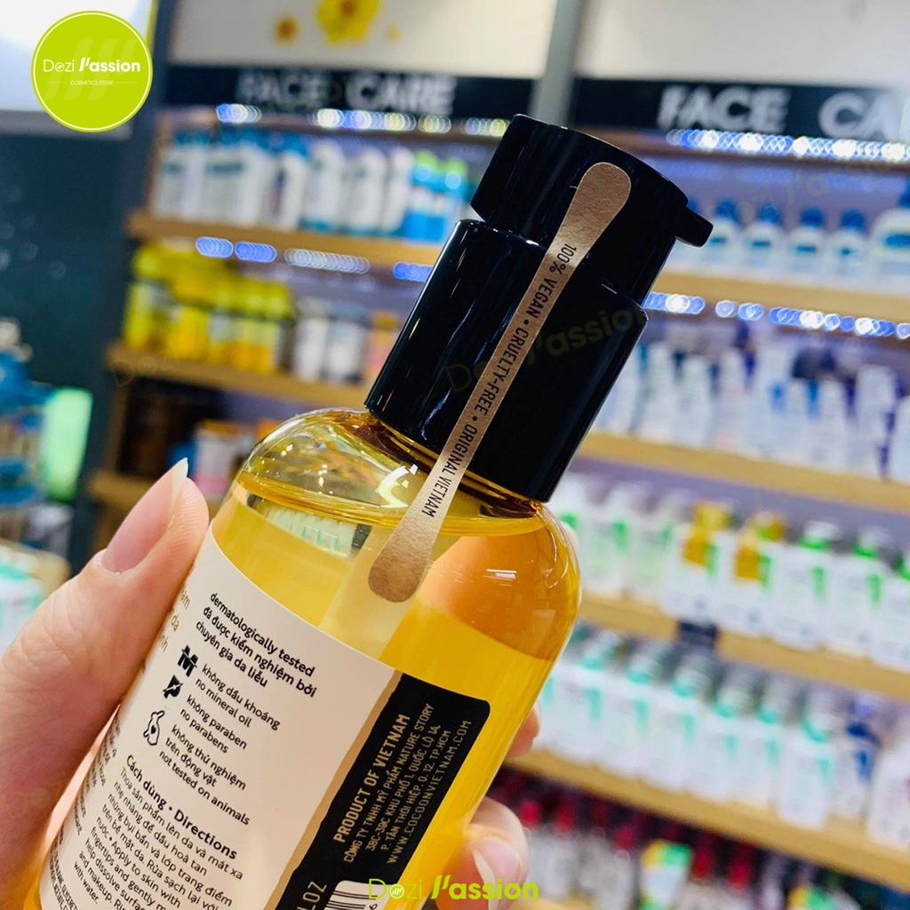 Dầu Tẩy Trang Cocoon Chiết Xuất Hoa Hồng Làm Sạch Sâu, Dưỡng Ẩm, Chống Lão Hóa - Cocoon Rose Cleansing Oil - 140ml