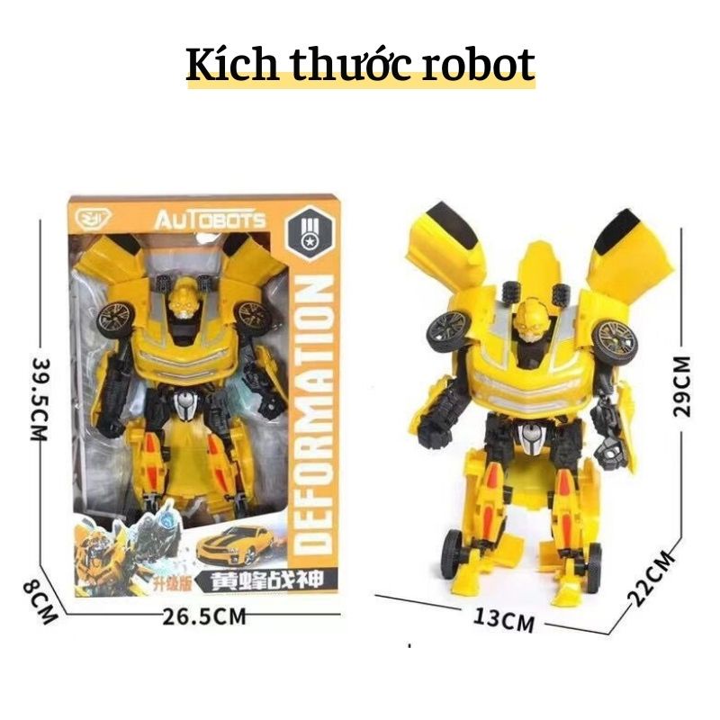 Đồ chơi rô bốt biến hình ô tô Transformer 2in1 siêu to khủng lồ cho bé
