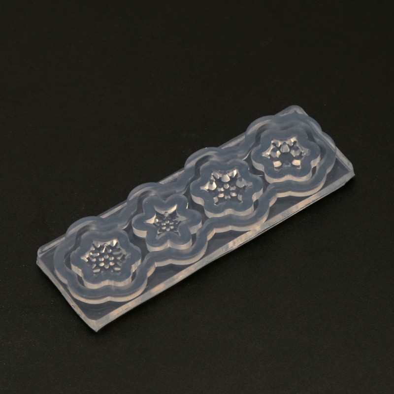 (Hàng Mới Về) Khuôn Tạo Hình Trang Trí Móng Hình Bông Tuyết 3d Mini Bằng Nhựa Resin