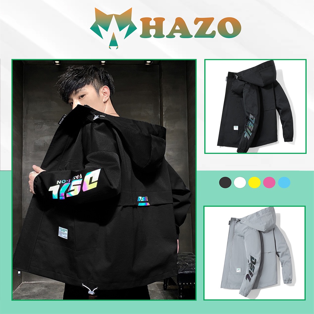 Áo Khoác Bomber Chất Dù Phản Quang Thể Thao Thời Trang Nam Nữ Unisex Phong Cách Hàn Quốc - Hazo