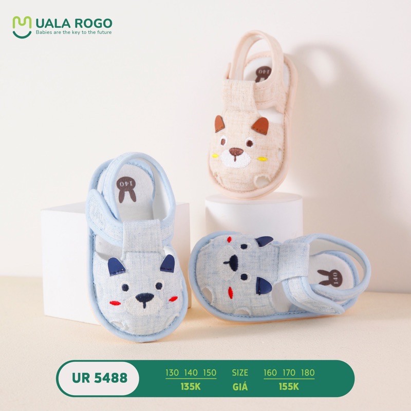 UALA ROGO-Giày tập đi mặt cún con chuẩn y khoa đế cao su non chống trơn trượt bé trai bé gái siêu mềm nhẹ