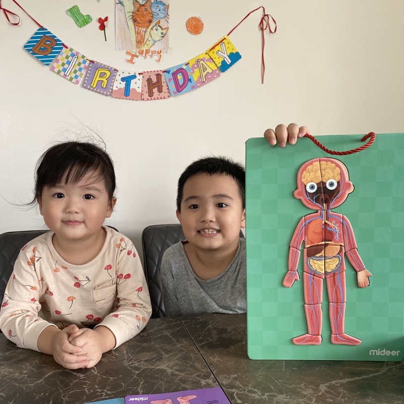 Đồ Chơi Ghép Hình Nam Châm Mideer Human Body Magnetic Puzzle, Đồ chơi bác sĩ cho bé 4,5,6,7 Tuổi