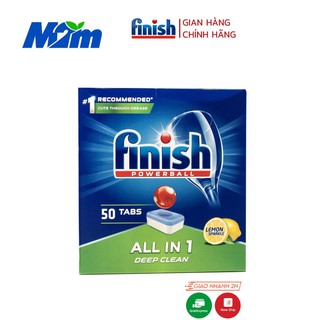 Viên rửa chén bát Finish All In One cho máy rửa bát 50 viên/hộp