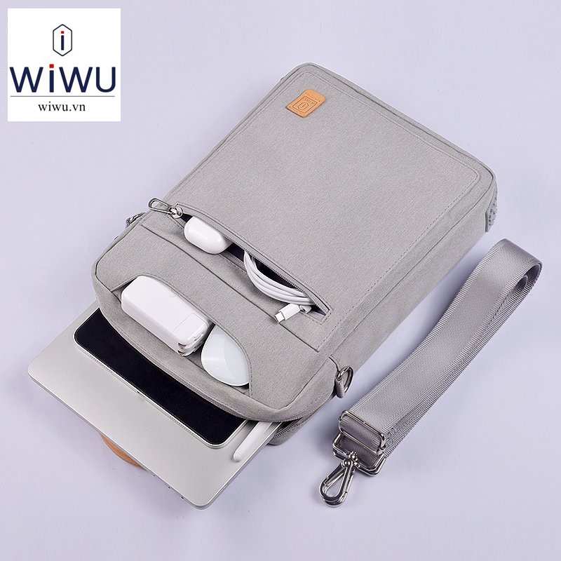 Túi xách dọc Wiwu Pioneer Bag Cho Máy tính bảng Pro 12.9 M1 , Laptop , Macbook 13.3 inch . Chống sốc tặng quai đeo chéo