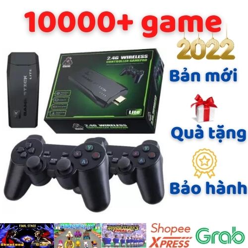 Máy chơi game cầm tay không dây stick 4K HDMI 2 người chơi huyền thoại gaming giải trí cổ điển contra mario quà tặng