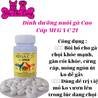 Mega c21 thuố.c nuôi gà cao cấp - 1hủ - 100 viên-yêu thú cưng