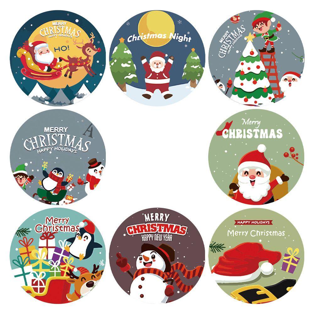 Bộ 500 Sticker Dán Trang Trí Hộp Quà Giáng Sinh