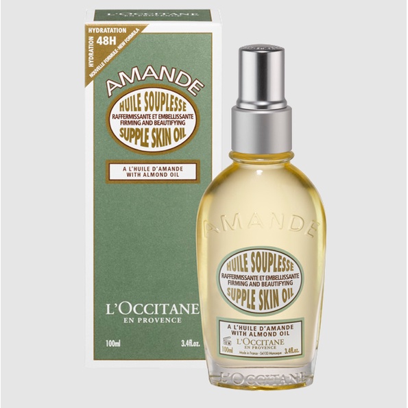 Tinh Dầu Chống Rạn Organic L’Occiatane Almond Supple Skin Oil 100ml