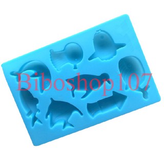 Khuôn silicon làm kẹo, thạch, rau câu, socola 8 động vật biển