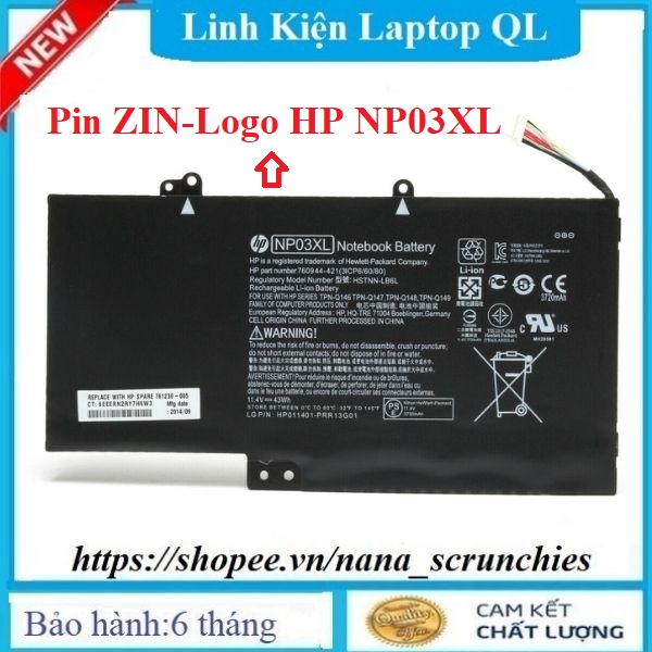 Pin Laptop HP X360 13-A010DX 15-U011DX 13-B116T NP03XL NP03 HSTNN-LB6L