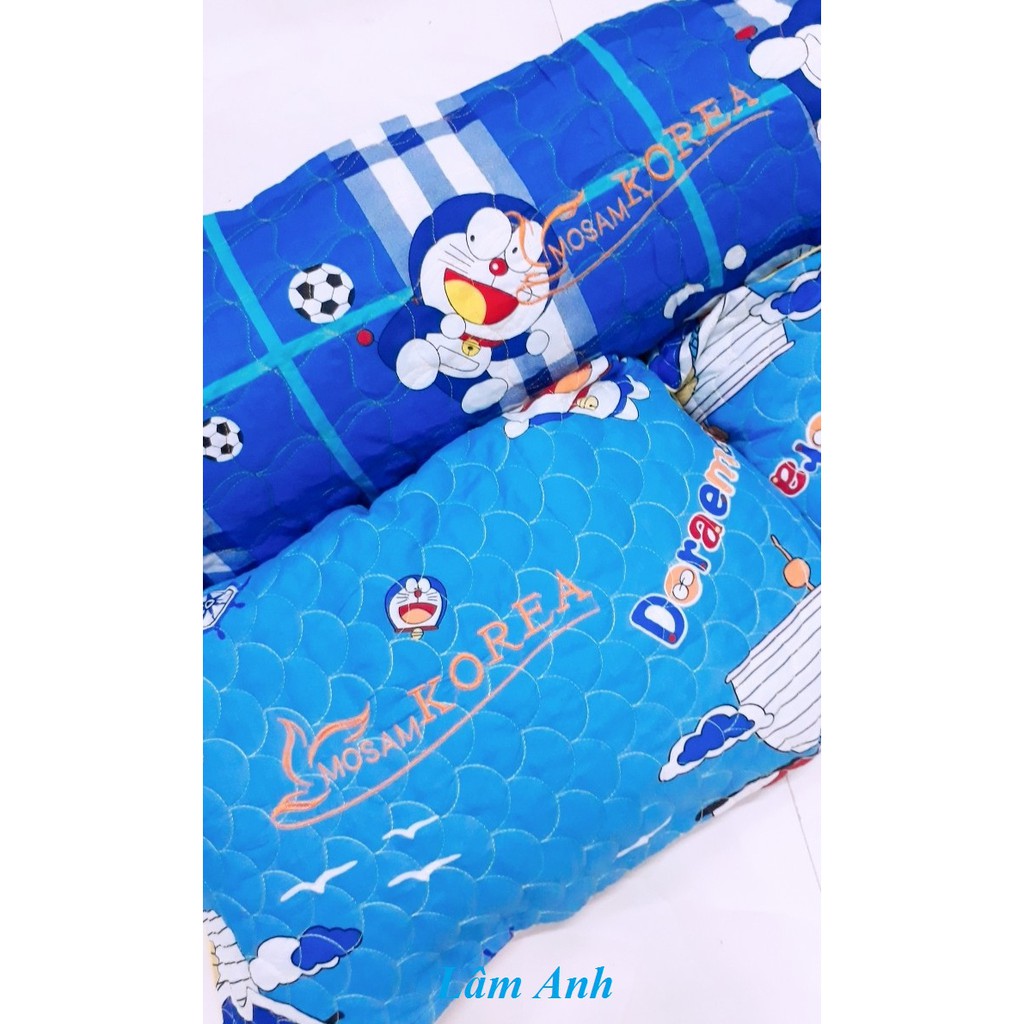 Vỏ Gối Nằm Vỏ Gối Ôm Doramon Cotton Polly có Dây Kéo