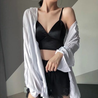 Áo bra bảng lớn satin lụa có mút