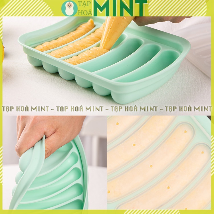 Khuôn silicone làm xúc xích có nắp cho bé ăn dặm - Tạp hóa mint