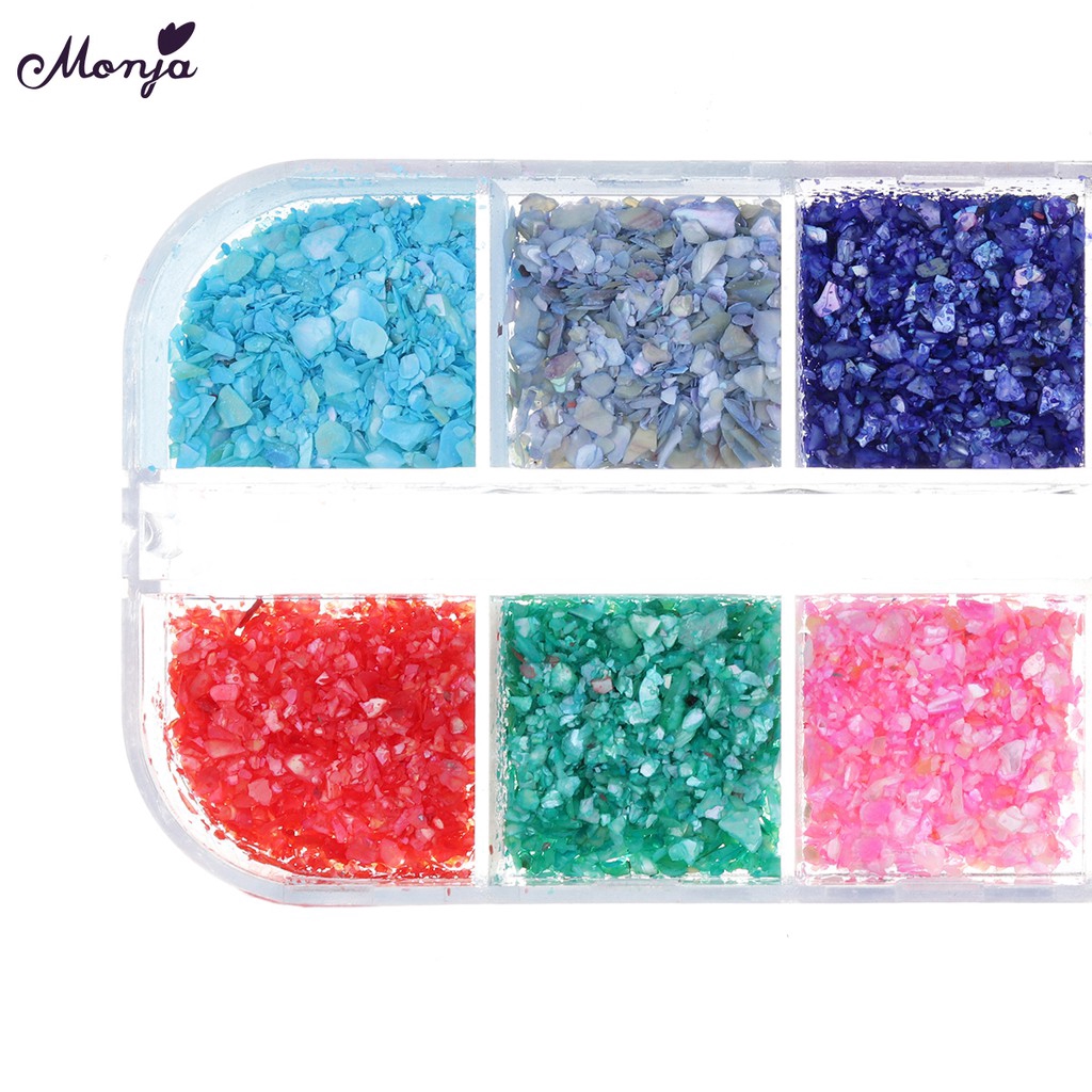 MONJA Set 12 Hộp Phụ Kiện Trang Trí Móng Tay
