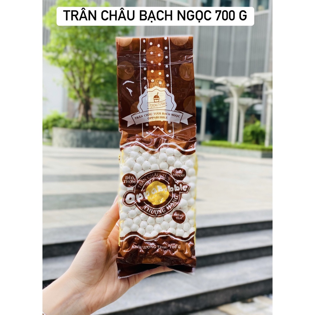 Trân Châu Tươi Bạch Ngọc Oppa Bubble Cao Cấp Nguyên Liệu Pha Trà Sữa Gói 700g
