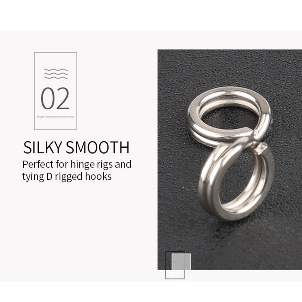 Set 100 Vòng Nối Dây Câu Cá Bằng Thép Không Gỉ Cao Cấp