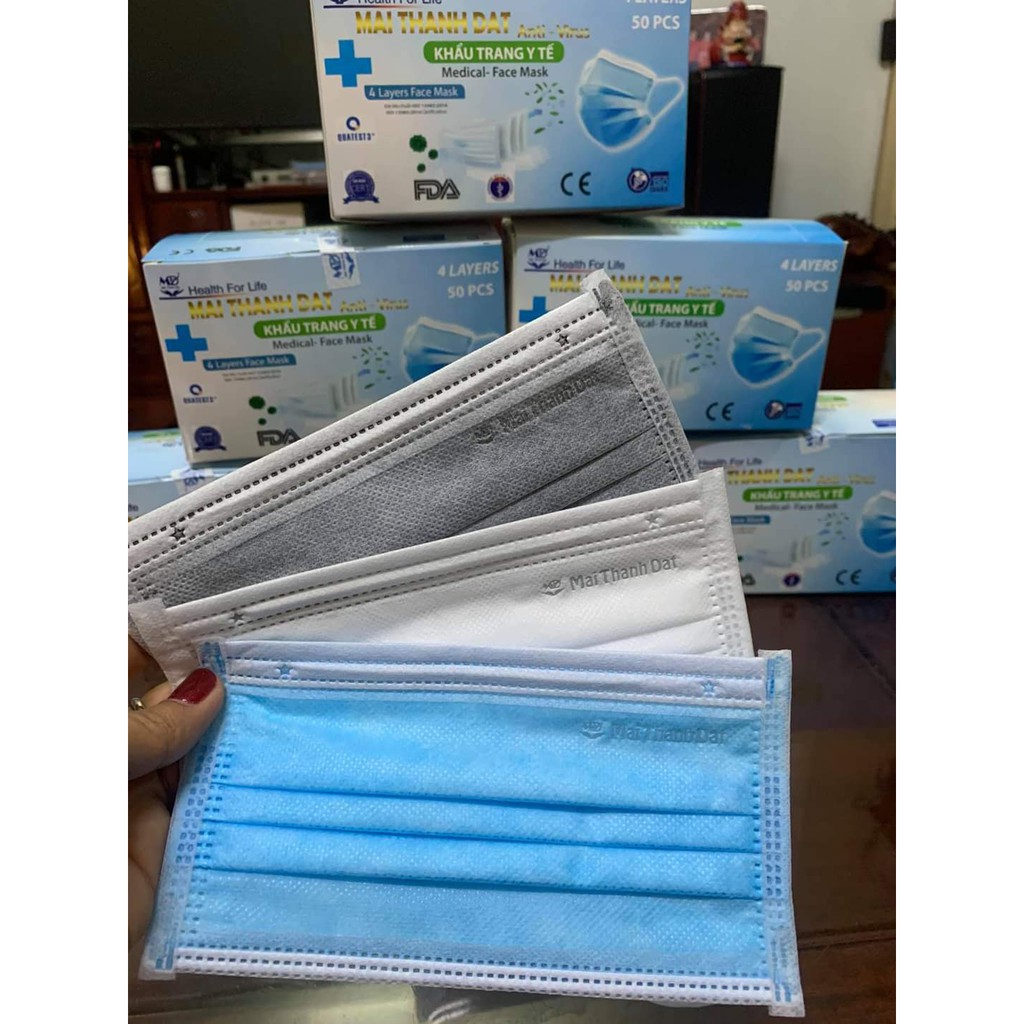 Chính Hãng - Khẩu Trang Y Tế NAM ANH - FAMAPRO 4 lớp kháng khuẩn cao cấp 50 Cái /1 hộp | BigBuy360 - bigbuy360.vn