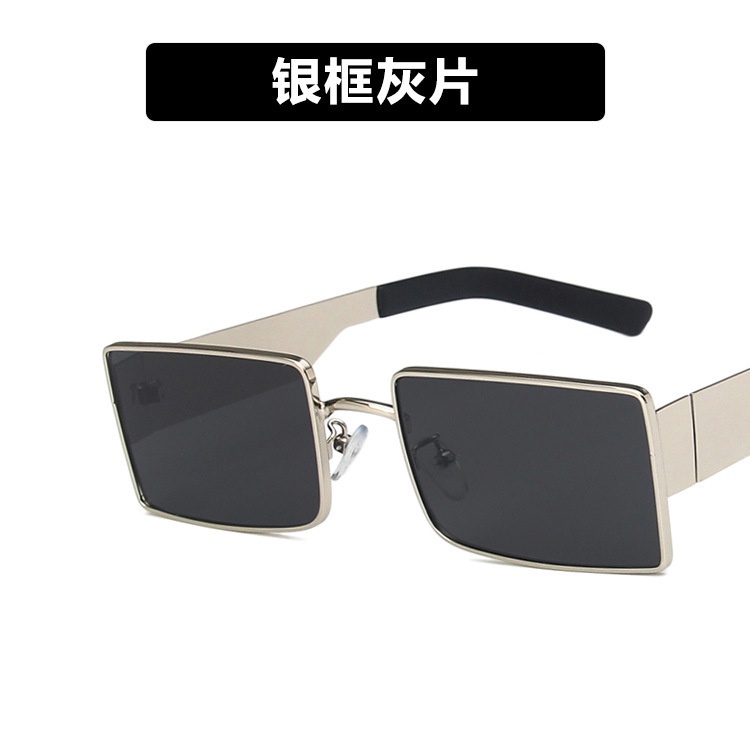 Kính mát gọng chữ nhật kim loại phong cách Ulzzang Hàn Quốc cho nam và nữ