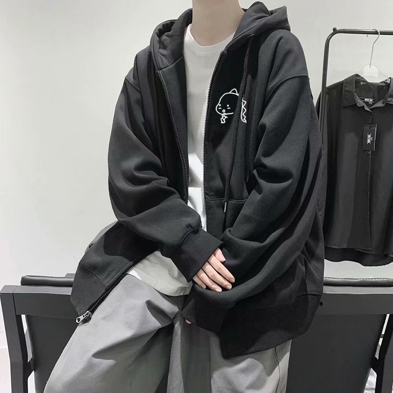 Áo khoác hoodie khóa kéo thời trang cho nam nữ 6 màu tùy chọn