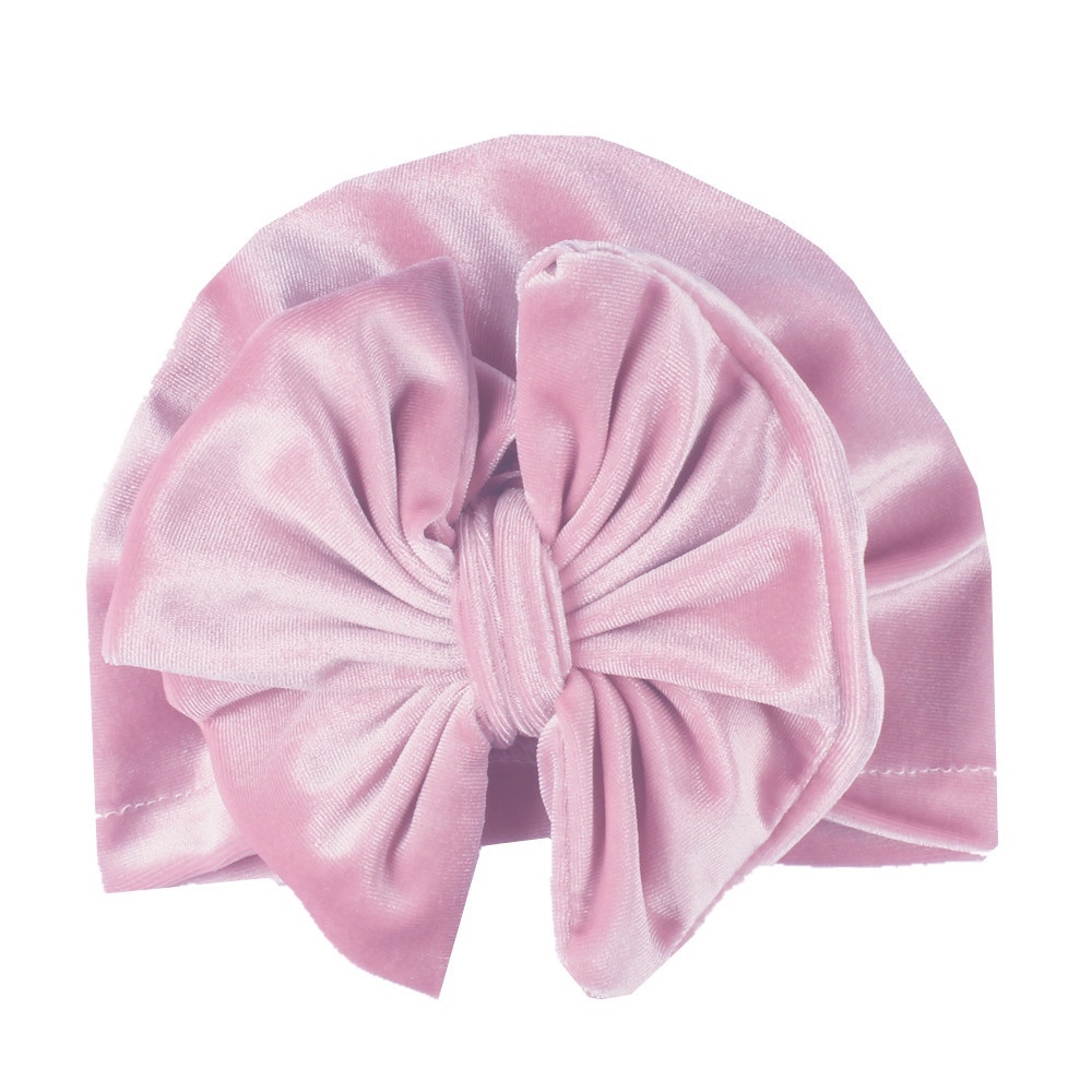 Nón trùm đầu gắn nơ dễ thương cho bé sơ sinh