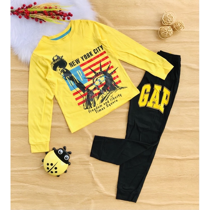 🚗 Bộ dài tay cotton xuất Gap bé trai từ 20-60kg