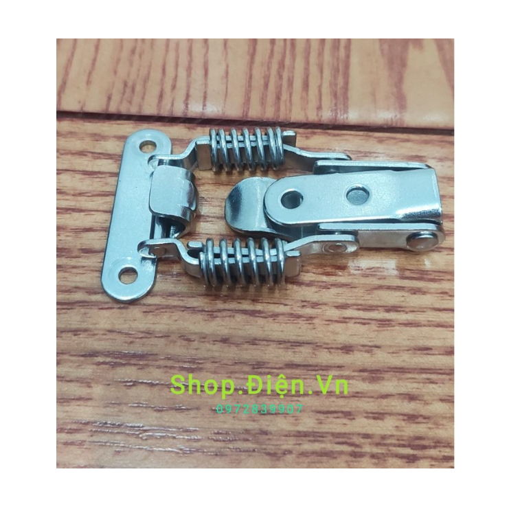 Combo 10 Khóa gài thép mạ chống ghỉ size 59*35mm dạng lò xo.