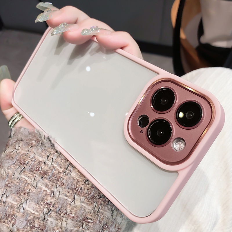 Ốp Điện Thoại Trong Suốt Chống Sốc Bảo Vệ Ống Kính Máy Ảnh Cho IPhone 13 12 11 Pro Max