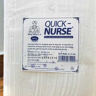 Bông gòn cắt miếng Quick Nurse 500g