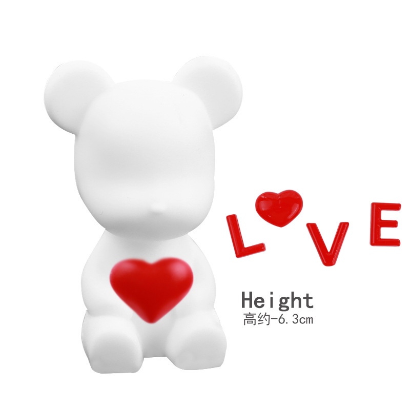 Gấu Đáng Yêu Trang Trí Bánh Kem Ngày Valentine 520