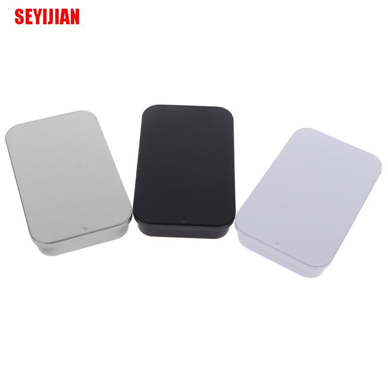 (SEY) Hộp Thiếc Nhỏ Có Nắp Trượt Dùng Đựng Sáp / Kem Dưỡng / Râu / Thuốc