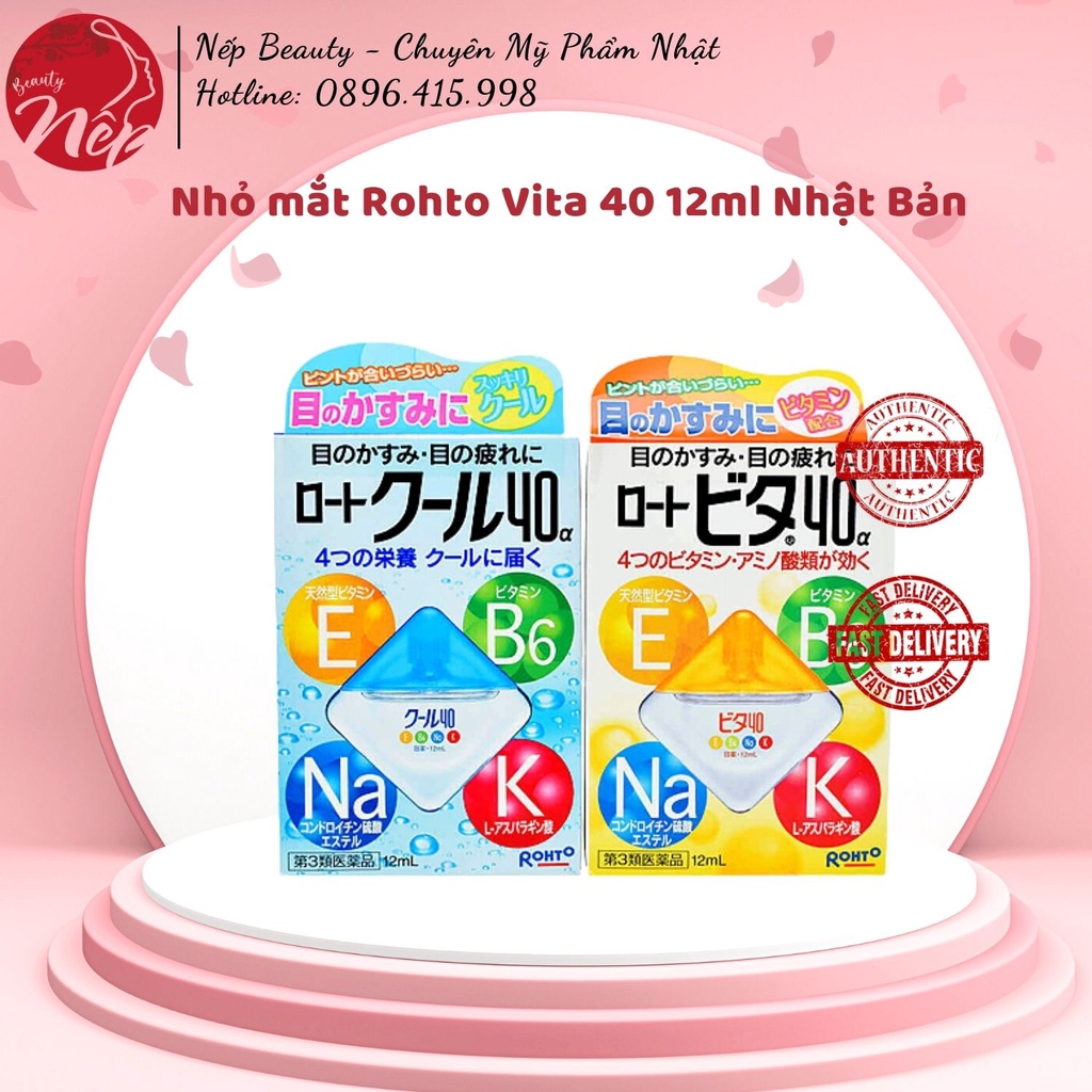 Nhỏ mắt Rohto Vita 40 12ml hàng Nhật nội địa