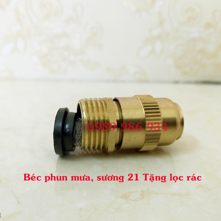 Đầu béc phun sương / mưa tùy chỉnh bằng đồng dùng tưới rau và tạo mưa mát mái