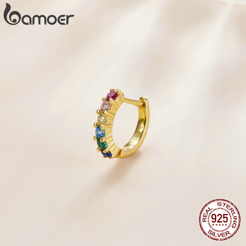 Khuyên tai BAMOER bạc 925 thời trang với nhiều kiểu tùy chọn