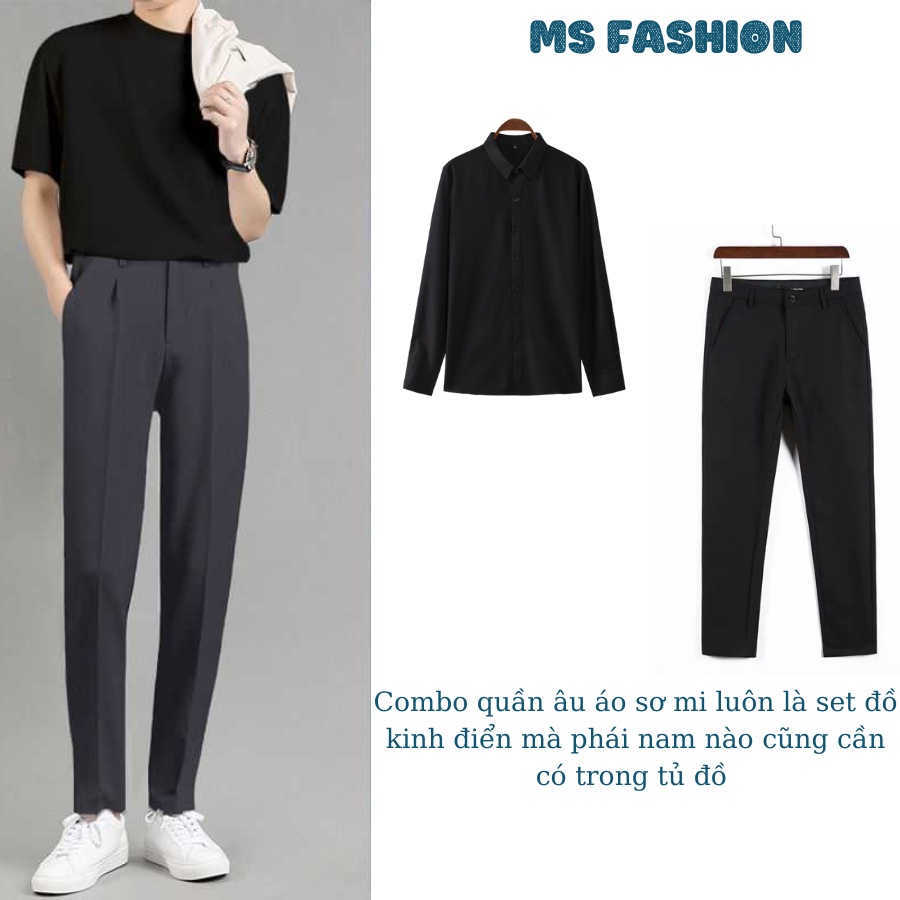 Quần âu nam Menswear, chất vải tuyết mưa co giãn 4 chiều dáng ôm body chống nhăn thời trang hàn quốc.