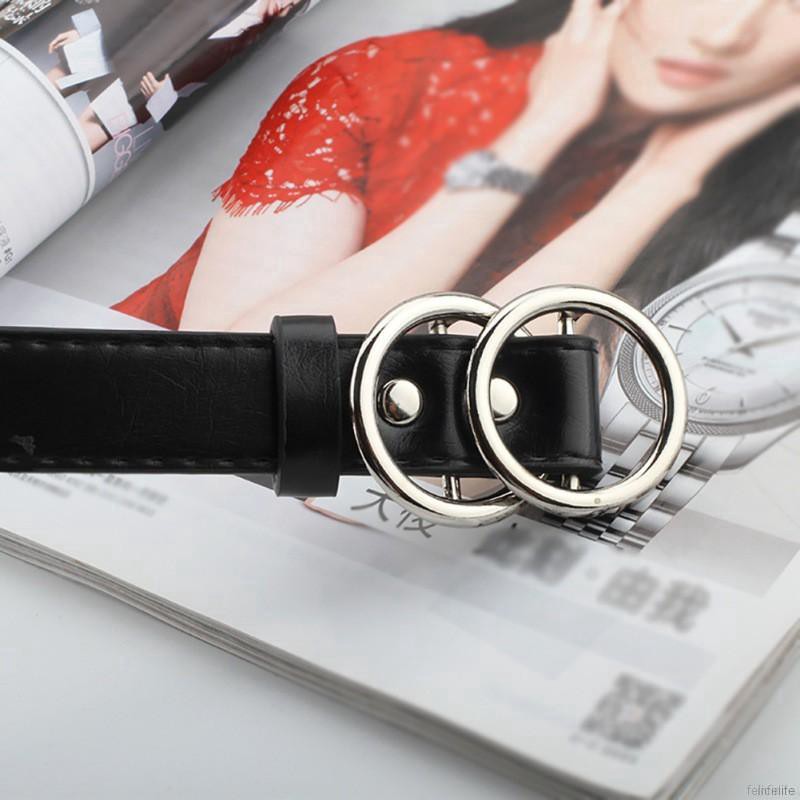 Dây thắt lưng da thời trang cá tính cho nữ