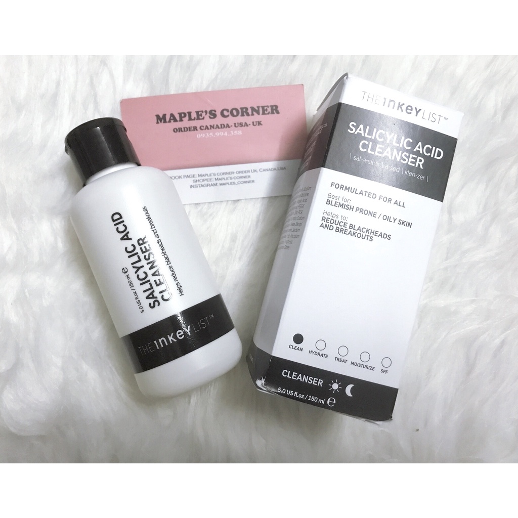 (bill US)Sữa rửa mặt The Inkey List Salicylic Acid Cleanser