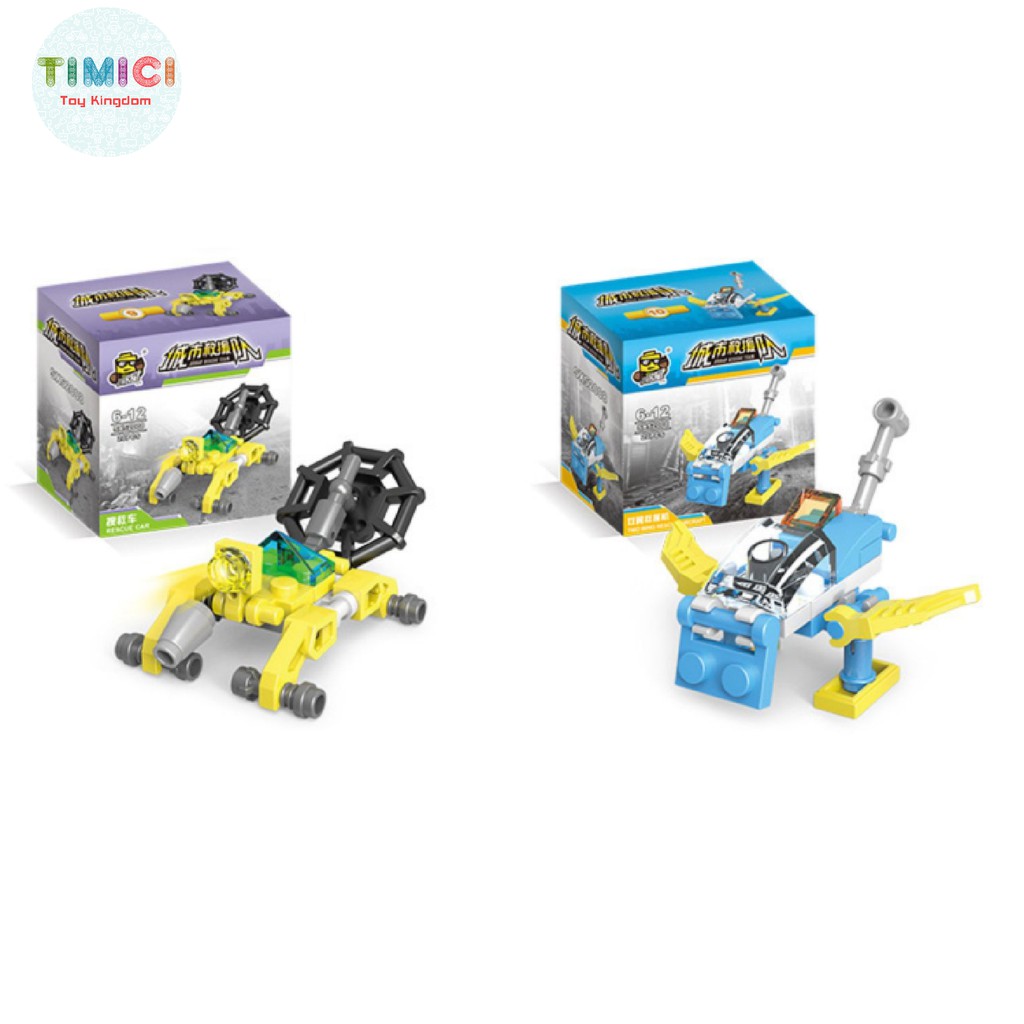 [LG046] Đồ chơi lego shopee xếp hình xe trong thành phố, trực thăng mini cho bé giá rẻ